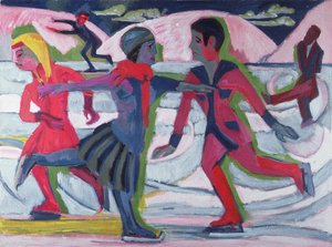 Schaatsers door Ernst Ludwig Kirchner